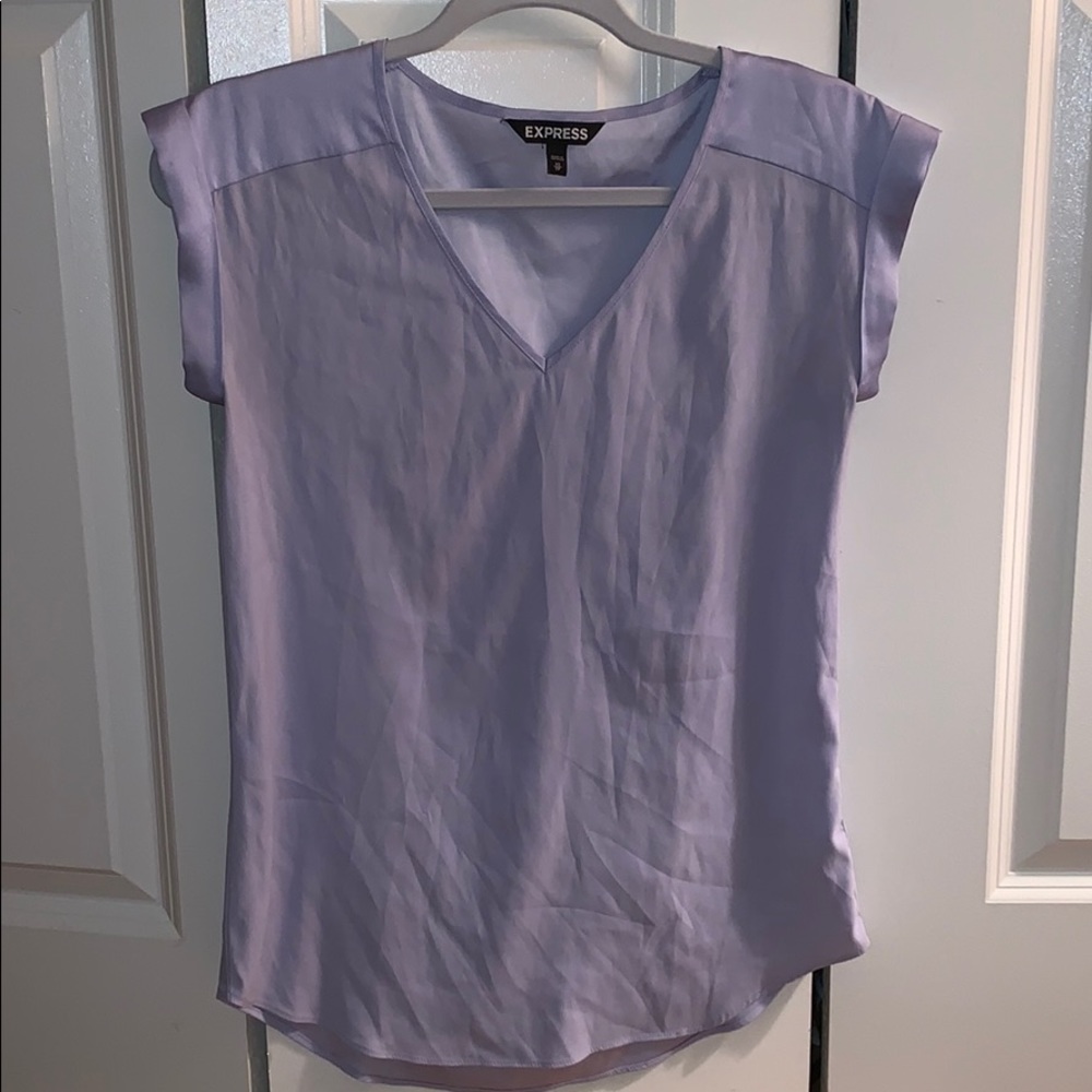 Express XS periwinkle work blouse